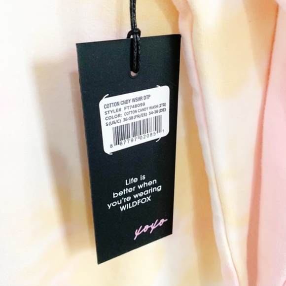 Wildfox Cotton Candy Tie Dye Set Cotton Sweatshirt & Sweatpants S - Picture 5 of 16